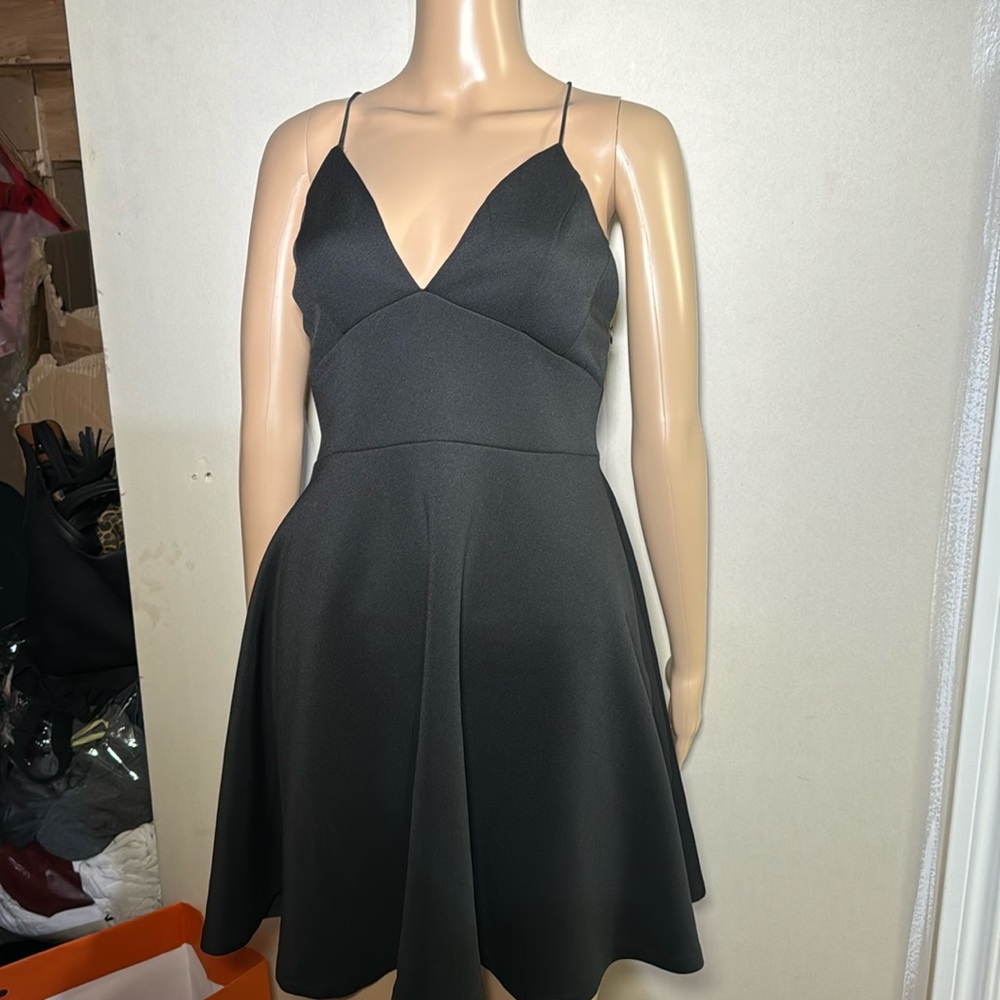 V neck short dress